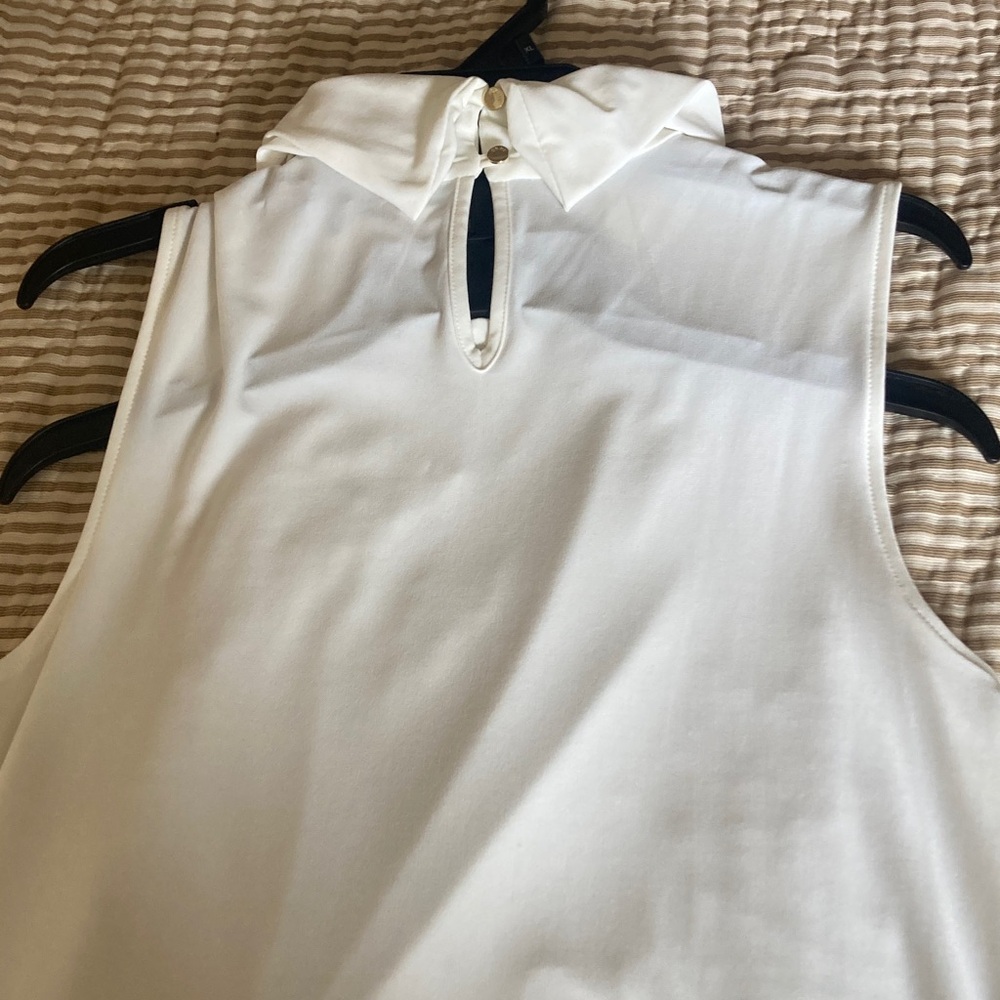 DKNY White Sleeveless Blouse - Picture 2 of 4